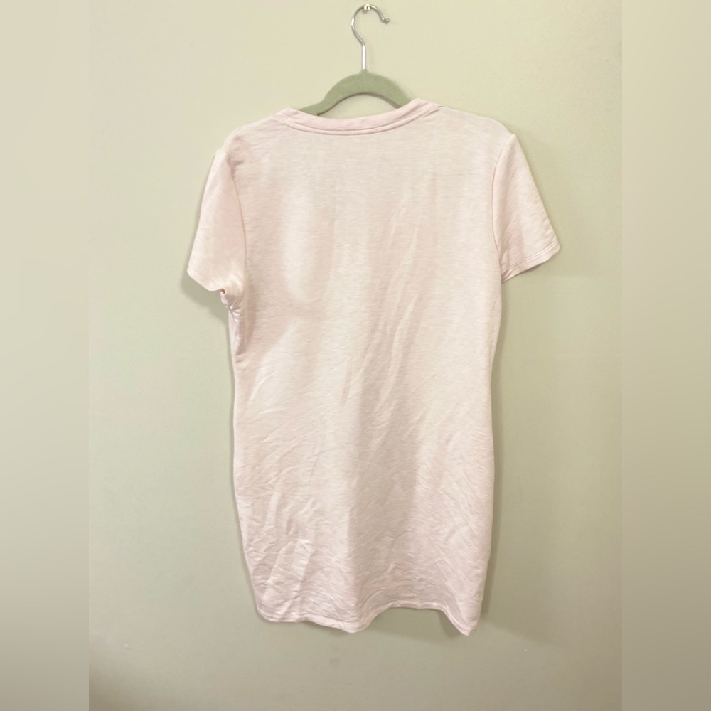 Women’s CALVIN KLEIN Pink Casual Athletic Clean Girl V Neck Dress Shirt Size L - Picture 5 of 12